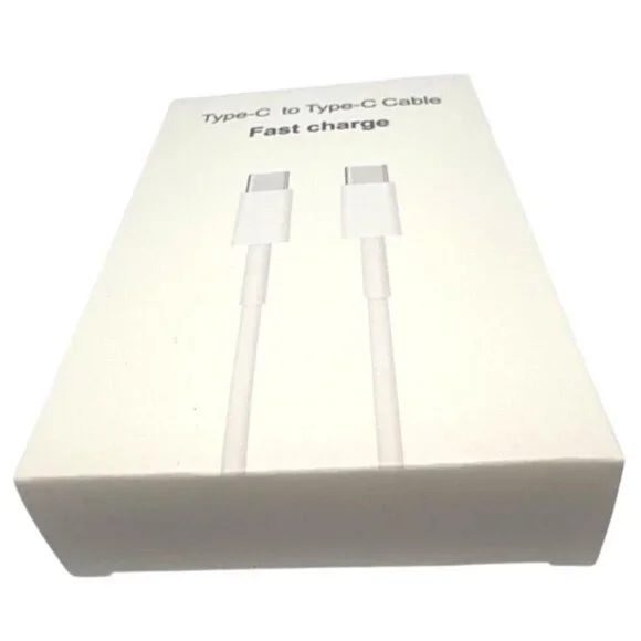 Type C to Type C 20W Fast Charging Cable 1M White - Picture 2 of 6